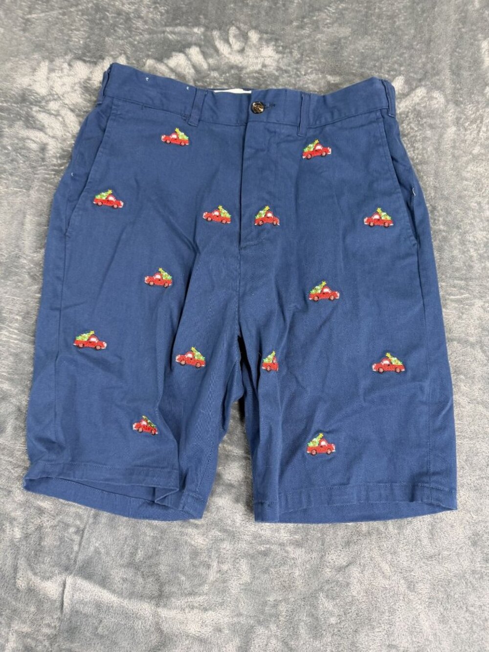 Castaway Nantucket Mens Navy Christmas Embroidered Shorts 32